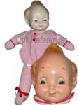 Freundlich 1929+ Antique to Vintage Unmarked Novelty Dolls Identified USA 12 ca. 1937 Freundlich Martianna clown doll 19" tall