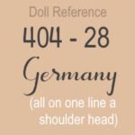 German doll mark 404-28 Germany a shoulder head