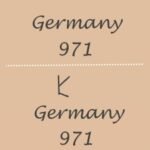 German doll mark Germany 971, doll mark K Germany 971