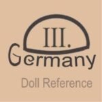 German Antique Mystery Unidentified Doll Mold and Size Numbers 3 German doll mark III inside oval Germany