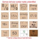 German Antique Mystery Unidentified Doll Mold and Size Numbers 1 German doll mark size numbers