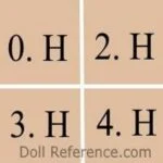 Barrois or Halopeau Antique Lady Dolls French 9 Halopeau H mold doll marks