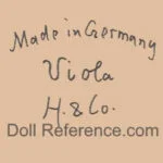 Hamburger, Hinrichs, Heber 1889+ Antique Dolls Identified USA German 5 Hamburger doll mark Made in Germany Viola H & Co