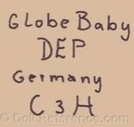 Carl Hartmann doll mark Globe Baby DEP Germany CH