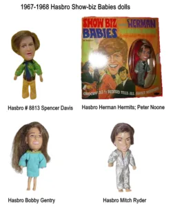 Hasbro 1967+ Show-biz Babies Vintage Dolls Identified USA 3 1967-1968 Hasbro Show-biz Babies dolls