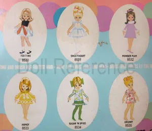 Hasbro 1965+ Vintage Dolly Darlings Dolls Identified USA 5 1968 Hasbro Dolly Darlings Partytime dolls