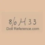 Ernst Heubach Antique Bisque Dolls 1887+ German 7 Ernst Heubach doll mark 8/0 H 33