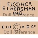 H American USA Doll Makers, Brands, Marks Information 5 Horsman doll mark EIHco, EIH ADCo