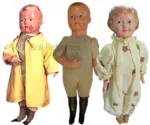 1914 Ideal Uneeda Biscuit Kid doll, 1916 Ideal Zu Zu doll 14" tall