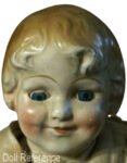1915 Ideal Girl with Wavy hair doll 12" tall