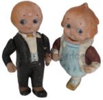 1916 Ideal Bobby Blake, Dolly Dingle dolls 6 1/2" tall