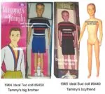 Ideal 1962+ Tammy Vintage Doll Family; Mom, Dad, Ted, Pepper, Pete Identified USA 5 1963 Ideal Tammy's brother Ted #9450 doll, boyfriend 1965 Bud #9440 doll