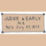 I-K American USA Doll Makers & Marks Information 6 Edward S. Judge & Early doll mark Judge & Early No. 2, Pat'd July 27, 1875