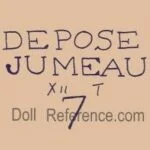 Jumeau doll mark Depose Jumeau 7