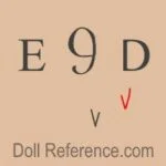 Jumeau doll mark E9D + artist marks