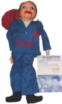 Juro Novelty 1953+ Ventriloquist Dolls, Dummies Identified USA 5 1950s Juro Velvel ventriloquist doll by Rickie Layne