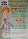 1961 Kellogg's Little Miss Kay doll 13" tall