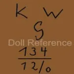 Keramisches Werke Grafenheim doll mark KWG 134 black doll