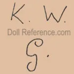 Keramisches Werke Grafenheim doll mark KWG