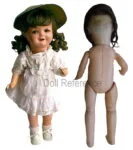 Jeanne Orsini Dolls or Kiesewetter Antique Dolls 13 1912 Franz Kiesewetter doll mold 502 smiling girl doll 15"