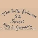 Kley & Hahn doll mark The Dollar Princess 62 Spezial Made in Germany