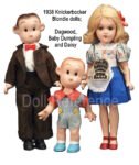 1938 Knickerbocker Blondie, Dagwood, Alexander Baby Dumpling dolls