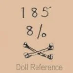 Gebruder Knoch 1877+ Antique Bisque Dolls German 3 Gebrüder Knoch doll mark 185 two crossed bones symbol
