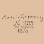 Gebruder Knoch 1877+ Antique Bisque Dolls German 7 Gebrüder Knoch doll mark Made in Germany No. 205