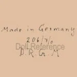 Gebruder Knoch 1877+ Antique Bisque Dolls German 5 Gebrüder Knoch doll mark Made in Germany 206 DRGM