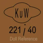 Koenig & Wernicke 1912+ Antique Bisque Dolls, Marks German 6 Koenig & Wernicke doll mark K & W 221