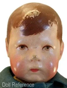 1912 Kathe Kruse Fiamingo boy cloth doll face