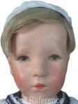 1930 Kathe Kruse Friedebald cloth doll face