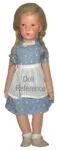 1930s Kathe Kruse Doll 8, Das Deutsches Kind, cloth Girl Friedebald face 20 1/2"