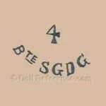 Austria or Belgium Doll Makers Doll Marks 3 Josef Kubekla doll mark 4 BTE SGDG