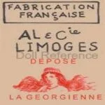 Lanternier 1855+ Antique Bisque Dolls Identified French 5 Lanternier doll mark Fabrication Francaise Depose AL & Cie Limoges La Georgienne