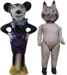 Limbach Porzellanfabrik 1893+ Antique Bisque Dolls, Marks German 9 1920s Limbach all bisque Mickey mouse and Rabbit dolls
