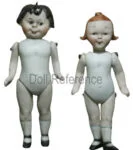 Limbach Porzellanfabrik 1893+ Antique Bisque Dolls, Marks German 10 1920s Limbach doll mold 8035 all bisque Max and Moritz dolls