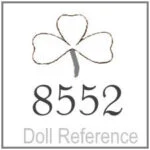 Limbach Porzellanfabrik 1893+ Antique Bisque Dolls, Marks German 22 Limbach doll mark clover, shamrock symbol 8552