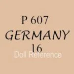 Limbach Porzellanfabrik 1893+ Antique Bisque Dolls, Marks German 17 Limbach doll mark P 607 Germany