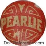 Limbach Porzellanfabrik 1893+ Antique Bisque Dolls, Marks German 19 Limbach doll mark Pearlie label P607