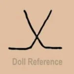 Limbach Porzellanfabrik 1893+ Antique Bisque Dolls, Marks German 11 Limbach doll mark two crossed bars