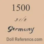 Armand Marseille 1884+ Antique Bisque Doll Marks, Mold Numbers German 16 Armand Marseille doll mark 1500 Germany
