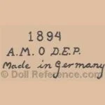 Armand Marseille 1884+ Antique Bisque Doll Marks, Mold Numbers German 17 Armand Marseille doll mark AM DEP Made in Germany
