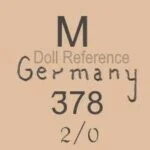 Armand Marseille 1884+ Antique Bisque Doll Marks, Mold Numbers German 12 Armand Marseille doll mark M Germany 378