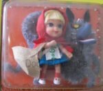 Mattel 1968 Vintage Kiddles Storybook, Sweetheart, Chitty Bang Dolls USA 6 1967-1968 Mattel Liddle Kiddles Storybook #3546 Liddle Red Riding Hiddle doll