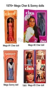 1976+ Mego Cher and Sonny dolls