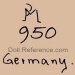 Mengersgereuth Porzellanfabrik doll mark PM 950 Germany
