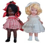 Nancy Ann Storybook Dolls 1936+ USA Information 6 1938 Nancy Ann Topsy and Eva dolls 5" tall