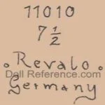 Gebruder Ohlhaver 1912+ Antique Bisque Revalo Dolls German 12 Gebruder Ohlhaver doll mark 11010 7 1/2 Revalo Germany