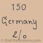 Gebruder Ohlhaver 1912+ Antique Bisque Revalo Dolls German 10 Gebruder Ohlhaver doll mark 150 Germany